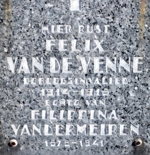Foto grafsteen Felix Van de Venne