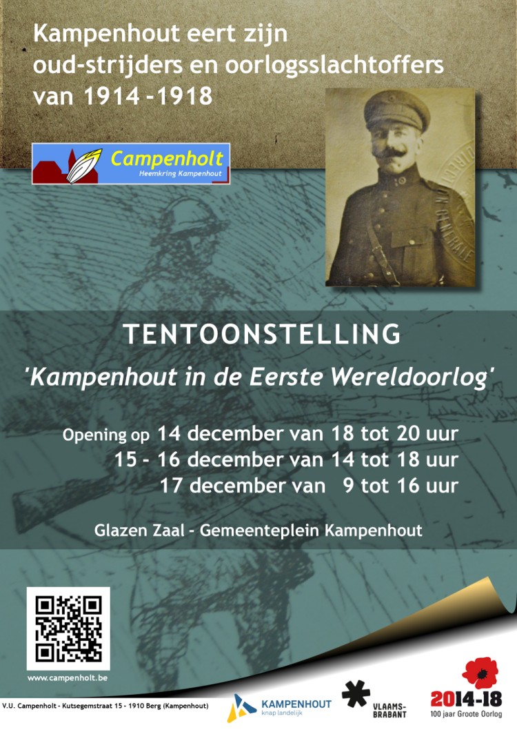 Tentoonstelling 'Kampenhout in de Eerste Wereldoorlog' - 14-17 december 2018